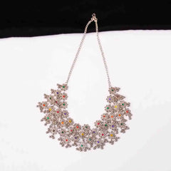 Floral Colourful Oxidised Necklace