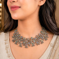 Floral Colourful Oxidised Necklace
