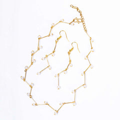 Traditional Zig Zag Pearl Link Set