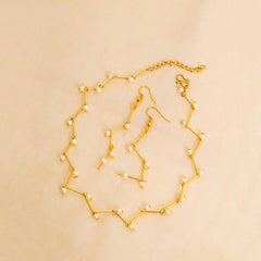 Traditional Zig Zag Pearl Link Set