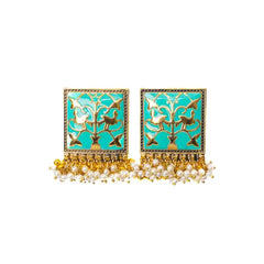 Intricate Colourful Meenakari Studs