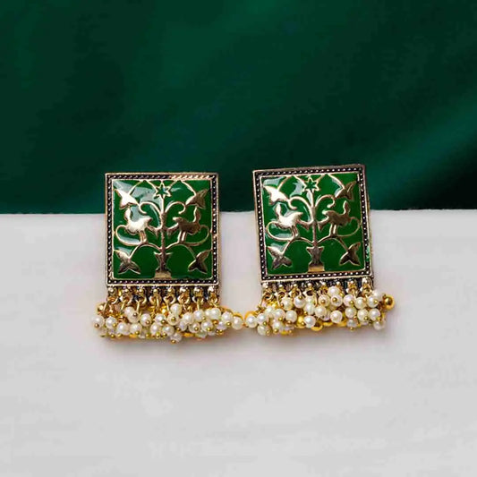 Intricate Colourful Meenakari Studs