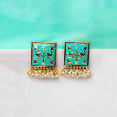 Intricate Colourful Meenakari Studs