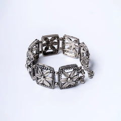 Oxidised Floral Bracelet