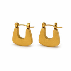 U-Hoop Minimal Earrings - 18K Gold Plated