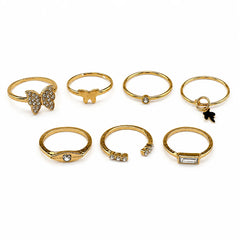 Sparkle & Charm Gold Ring Combo