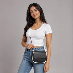 Urban Chic Black & White Sling Bag