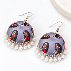 Traditional Goddess Meenakari Jhumka
