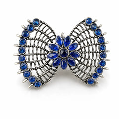 Midnight Bloom Oxidised Ring