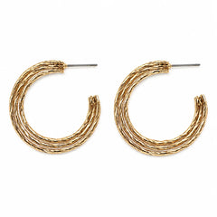 Golden Weave Hoop Earrings