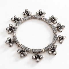 Silver Ghungroo Charm Bracelet