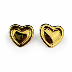Valentina Chunky  Heart Earrings - 18K Gold Plated