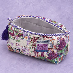 White Tropical Village  House 3 Layered Pouches