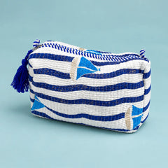 Blue Sailboat 3 Layered Pouches