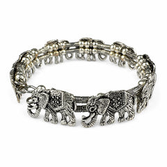 Oxidised Elephant Bracelet