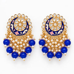 Blue Heritage Kundan Earrings