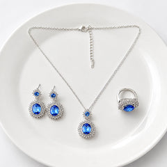 Midnight Blue Crystal Jewellery Set