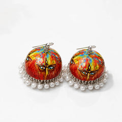 Divine Gaze Meenakari Jhumkas