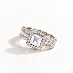 Crystal Solitaire Ring