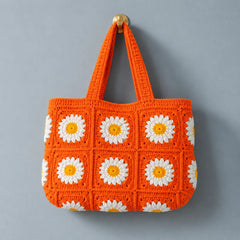 Orange Blossom Crochet Bag