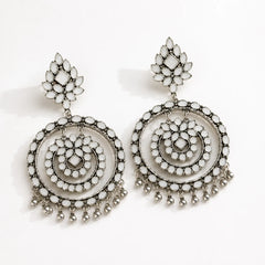 Noor Oxidised Chandbali Earrings