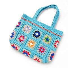Rainbow Bloom Crochet Bag