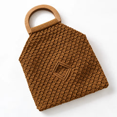 Mocha Knot Macrame Hand Bag