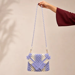 Lilac Knot Macrame Bag
