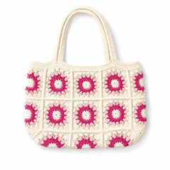 Pink Blossom Crochet Bag