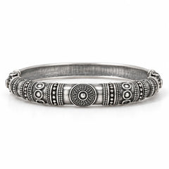 Silver Relic Oxidised Bangle