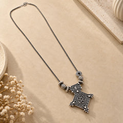 Tribal Charm Oxidised Necklace