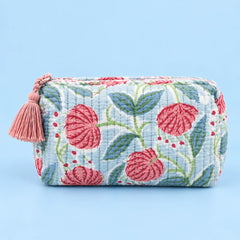 Pink Floral Pouch Set