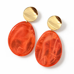 Coral Chic Drop Earrings