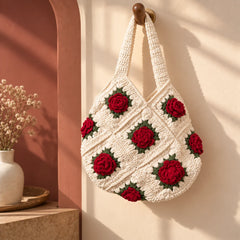 Rose Garden Crochet Bag