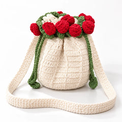 Red Rose Crochet Bag