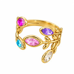 Gemstone Vine Ring