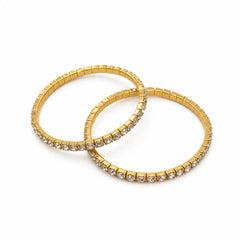 Crystal Gold Bangles