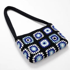 Indigo Azure Crochet Sling Bag