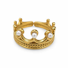 Mini Tiara Band Ring - 18K Gold Plated