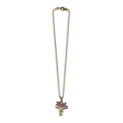 Floral Bouquet Pendant Necklace - 18K Gold Plated