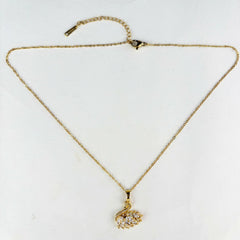 Swan Pendant Necklace - 18K Gold Plated