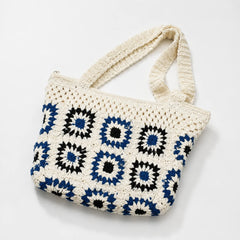 Crochet White n Black Shoulder Bag