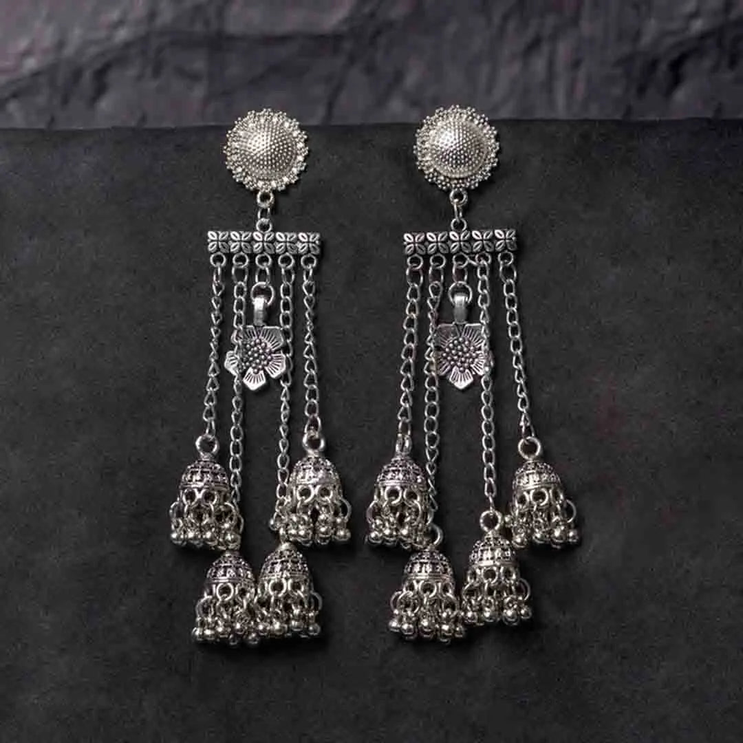 Quad Flower Dangle Earrings