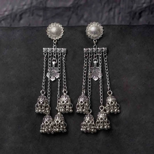 Quad Flower Dangle Earrings