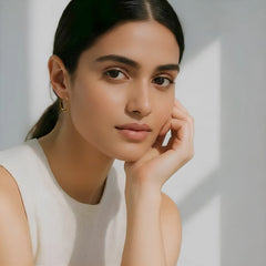 Golden Rectangular Hoops - 18K Gold Plated