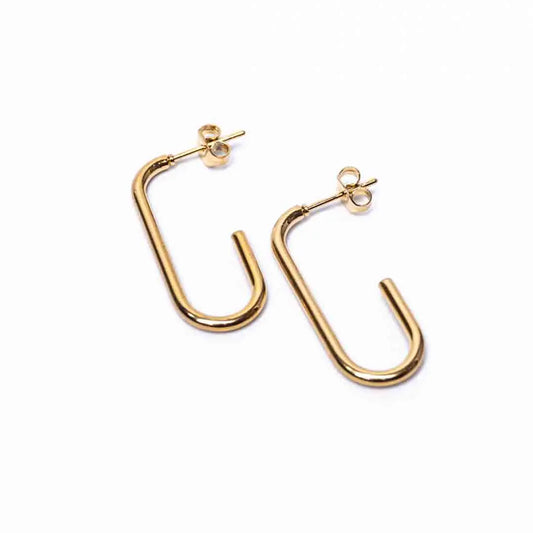 Golden Slim Hook Earrings