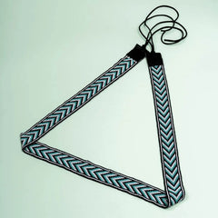 Beaded Black White N Turquoise String Belt