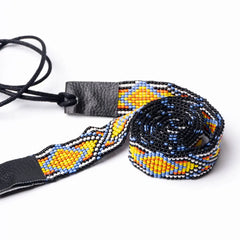 Beaded Multicolour Geometric String Belt