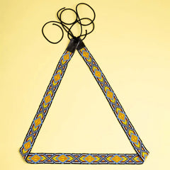 Beaded Multicolour Geometric String Belt