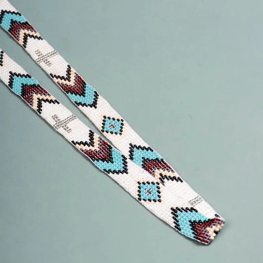 Beaded Pearly White Colourful String Belt